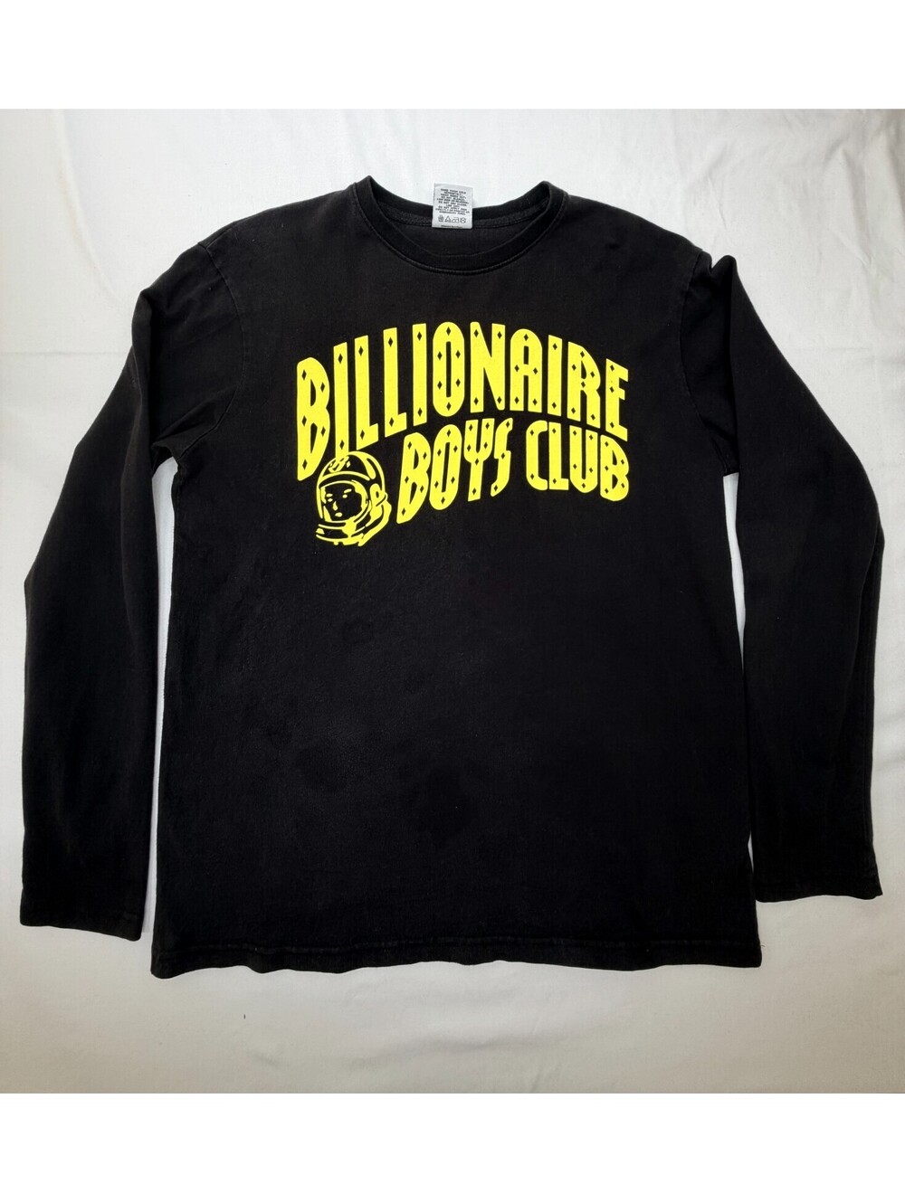 Billionaire Boys Club Men's T Shirt Long Sleeve Cotton Crew Neck Size M Black